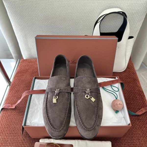 Mocassini da donna Loro Piana New Joan, colore bronzo cedro (7YV5GD)