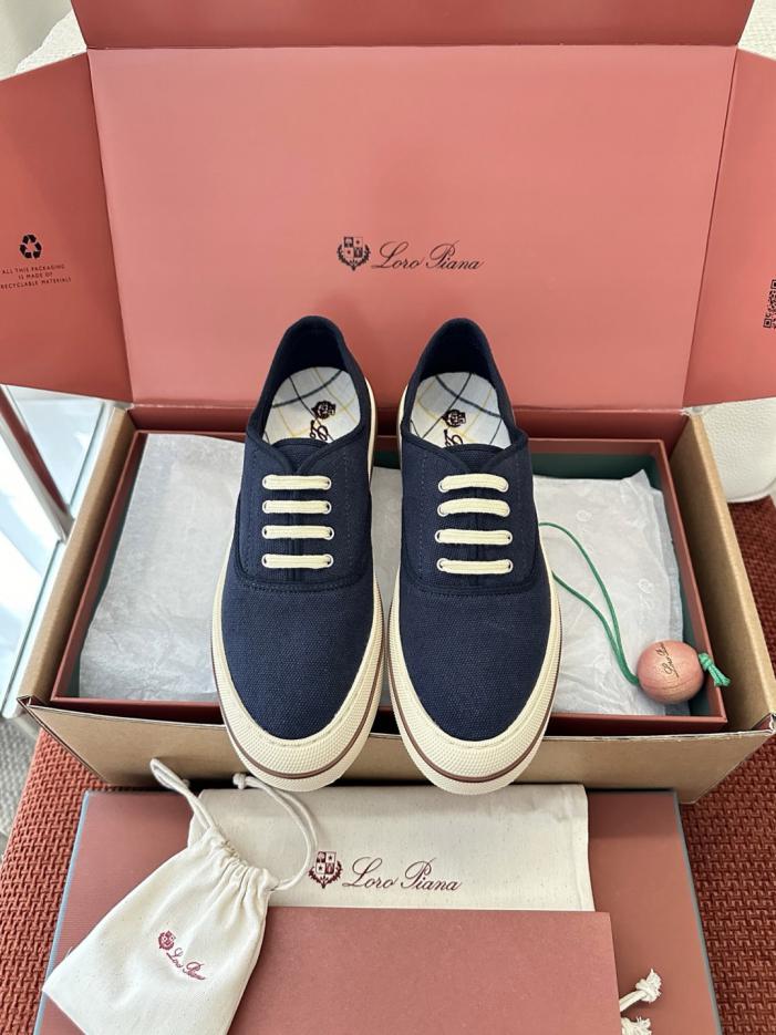 repliche,replica,perfette,siti di,affidabili,migliori siti,dove comprare,1:1,scarpe da ginnastica Le nuove sneakers Nantucket Walk di Loro Piana, blu navy (X2CA60)
