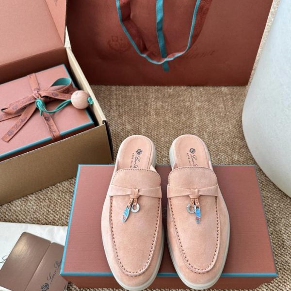Loro Piana Classic Summer Charms Walk Mocassini Slip-on Muffin, Sale dell'Himalaya (3UU2HW)