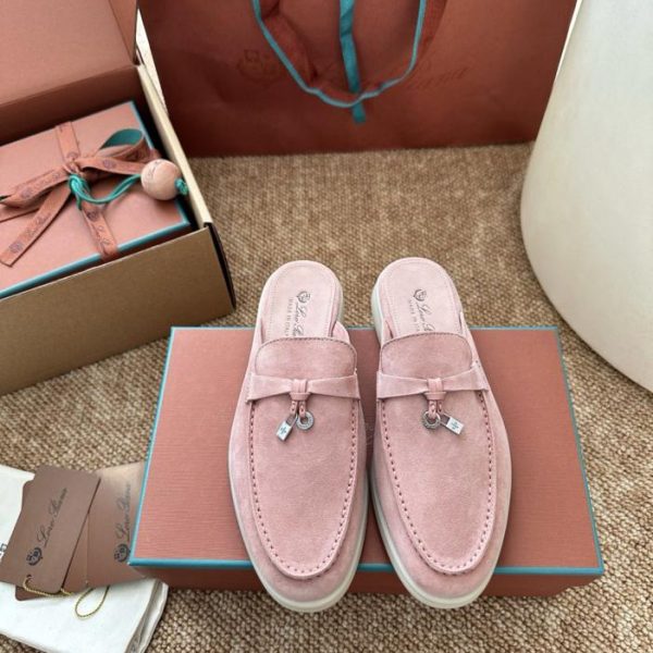 Loro Piana Classic Summer Charms Walk Mocassino Slip-on con motivo a fiori di ciliegio (G0M56U)