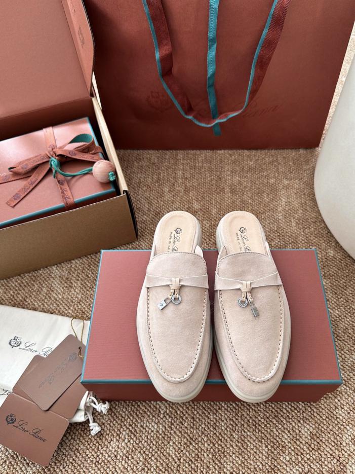 repliche,replica,perfette,siti di,affidabili,migliori siti,dove comprare,1:1,scarpe da ginnastica Sandali mocassino slip-on Loro Piana Classic Summer Charms Walk, rosa chiaro (IF5NX2)