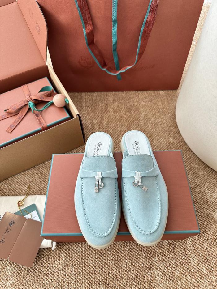 repliche,replica,perfette,siti di,affidabili,migliori siti,dove comprare,1:1,scarpe da ginnastica Sandali mocassino slip-on Loro Piana Classic Summer Charms Walk, azzurro chiaro (B7EHF6)