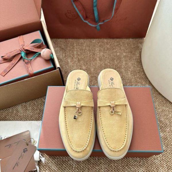 Mocassini Loro Piana Classic Summer Charms Walk color tè zafferano (W90HW1)