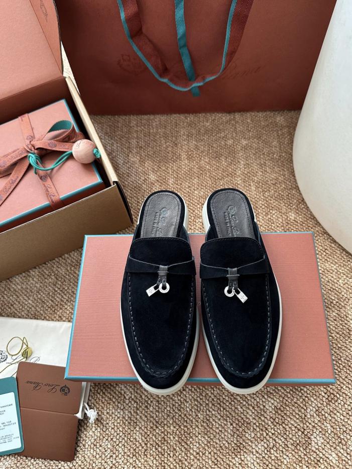 repliche,replica,perfette,siti di,affidabili,migliori siti,dove comprare,1:1,scarpe da ginnastica Loro Piana Classic Summer Charms Walk Mocassini Slip-on Muffins, Nero (B7W4AE)