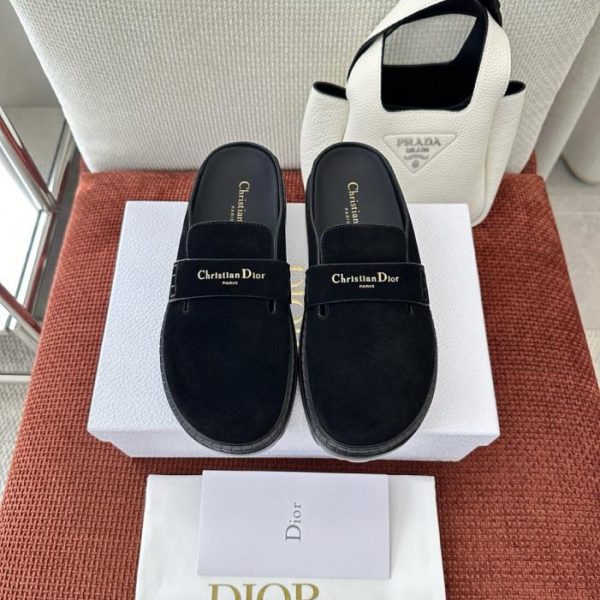 Nuove mules Boy di Dior, nere (DE55O3)
