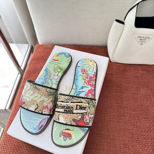 Sandali ricamati Dior Summer Dway City Limited Edition - Mint Sunshine (UWOSZA)