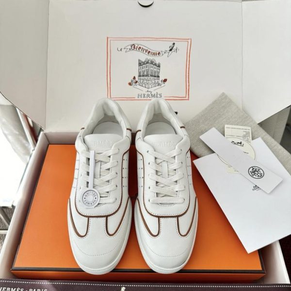 Sneakers Hermes New Match, bianco/marrone (F5JGHN)