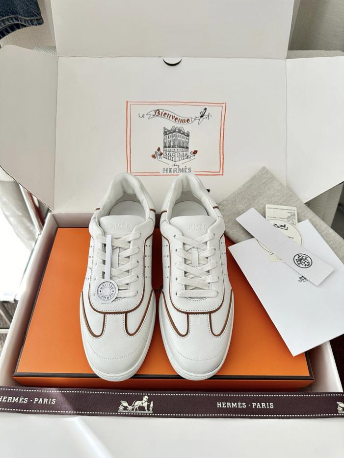 repliche,replica,perfette,siti di,affidabili,migliori siti,dove comprare,1:1,scarpe da ginnastica Sneakers Hermes New Match, bianco/marrone (F5JGHN)