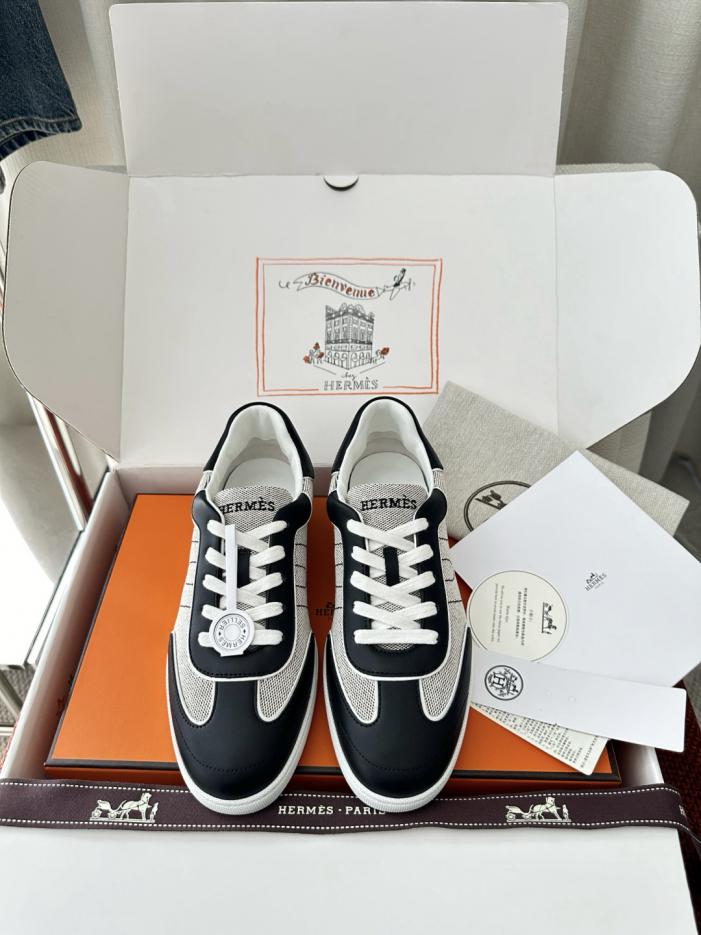 repliche,replica,perfette,siti di,affidabili,migliori siti,dove comprare,1:1,scarpe da ginnastica Sneakers Hermes New Match, nere (KG7L7Q)