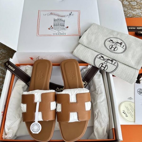 Borsa Hermes H-Trailer classica Oran con diamanti, in pelle marrone con stampa palme, collezione Primavera/Estate (7NGSZ8)