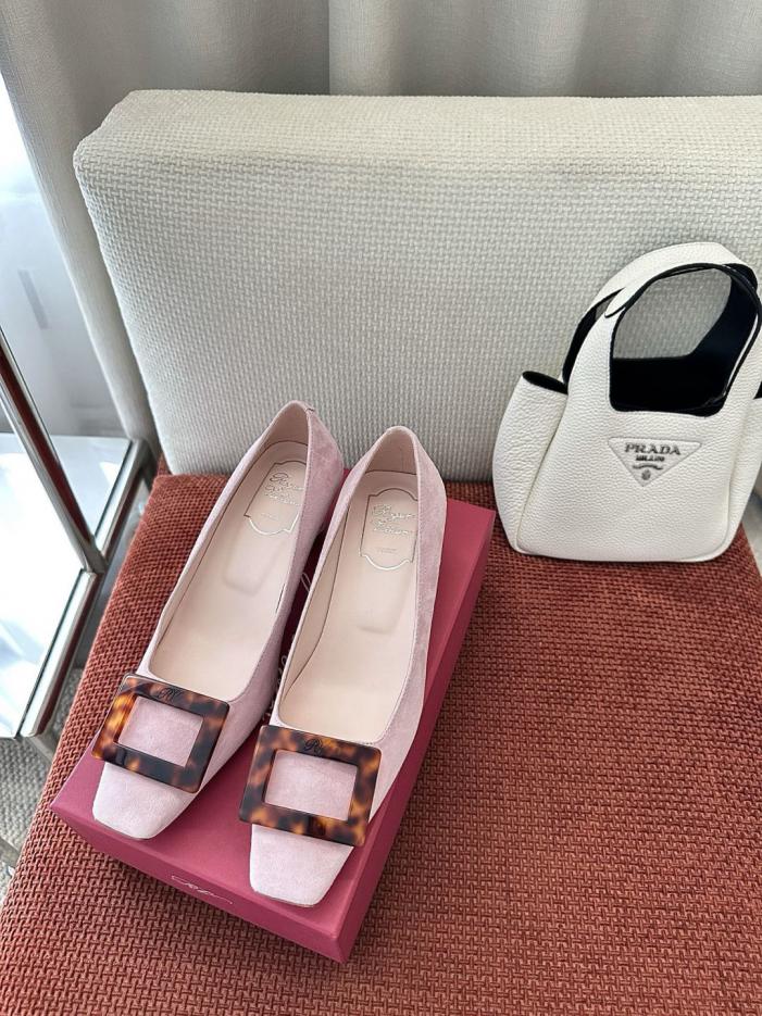 repliche,replica,perfette,siti di,affidabili,migliori siti,dove comprare,1:1,scarpe da ginnastica Le nuove décolleté Belle Viver in pelle rosa di Roger Viver (QMD48N)