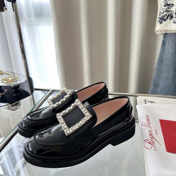 Mocassini RV Classic Viv' Rangers con fibbia quadrata ️ in pelle verniciata con fibbia con strass (D3UEAE)