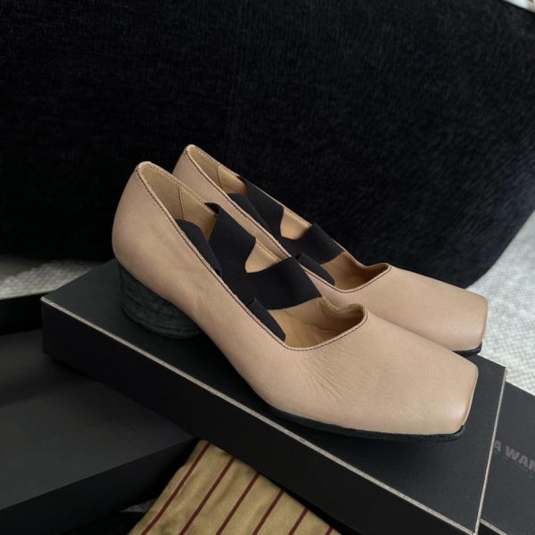 Ballerine UMA WAG con cinturino incrociato, lavate a mano e effetto invecchiato, colore rosa (ET1XY4)