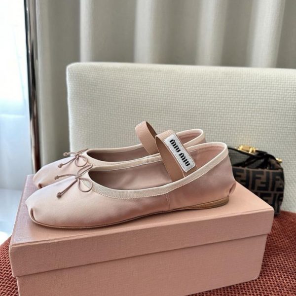 Ballerine in raso MIUMIU Primavera/Estate - Rosa orchidea (9MQ0D3)