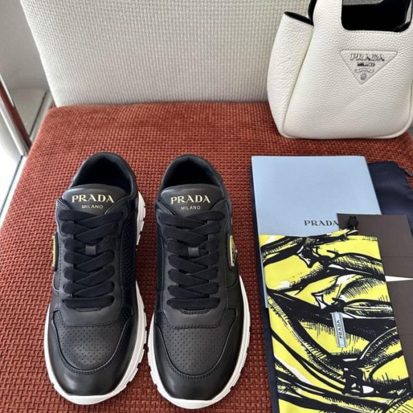 Prada Scarpe Da Ginnastica Prax 2.0 In Pelle, Nere (8CGO7C)