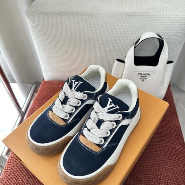 Sneakers LV TILTED in pelle, blu (R4D6GW)
