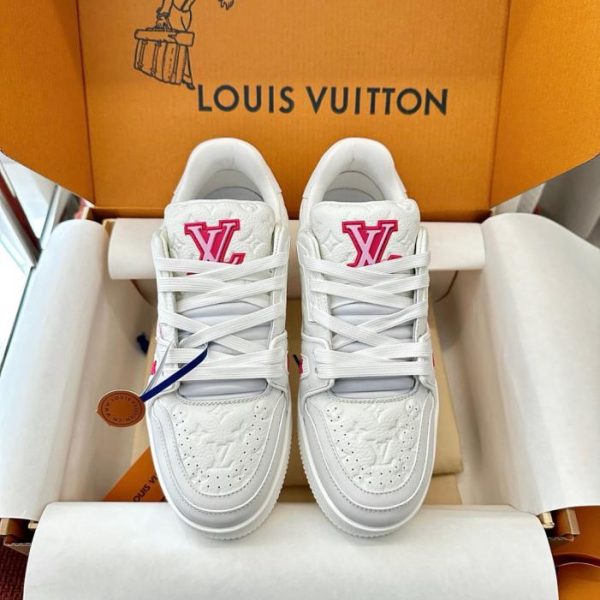 Sneakers LV Trainer in pelle color block - Fiore di ciliegio (QW947U)