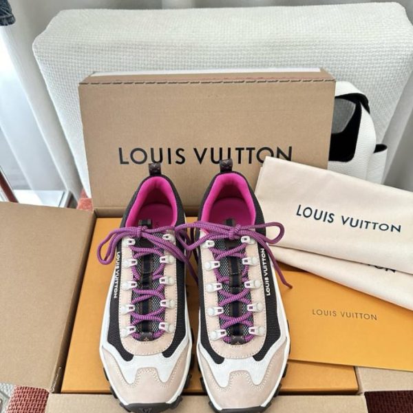 Scarpe da ginnastica in pelle LV RUSH XPLORER, Marrone (DD4K05)